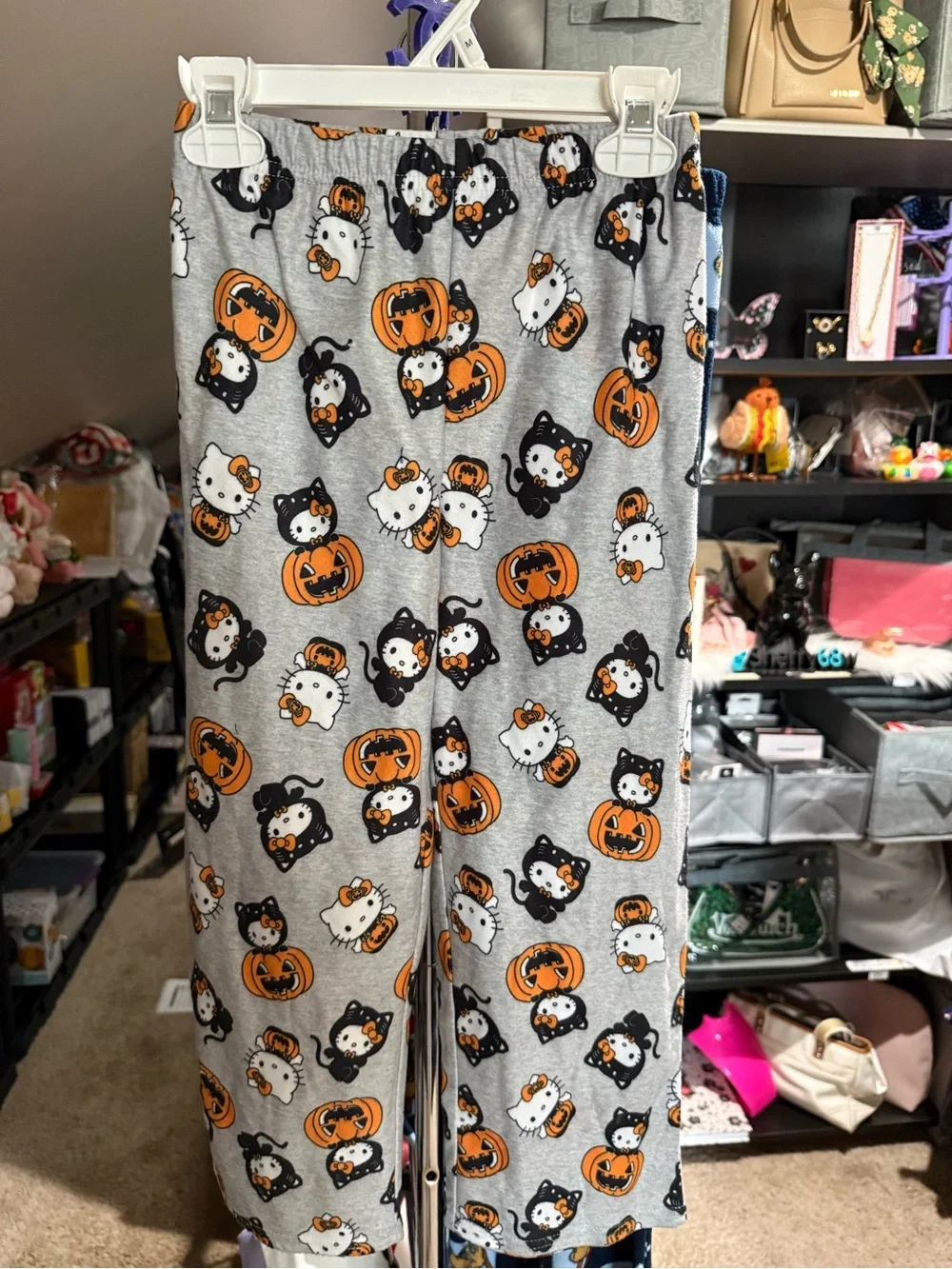 Hello Kitty Halloween Gray Kids Pajama Pants Size 6